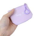 Japan Sanrio Mini Flat Pouch Multi-Case with Carabiner - Hello Kitty : Fairy Rainbow Light Purple - 2