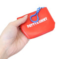 Japan Sanrio Mini Flat Pouch Multi-Case with Carabiner - Patty & Jimmy : Red - 2