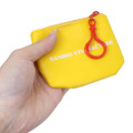 Japan Sanrio Mini Flat Pouch Multi-Case with Carabiner - Characters School Bus - 2