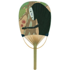 Japan Ghibli Oval Bamboo Fan - Spirited Away : No Face