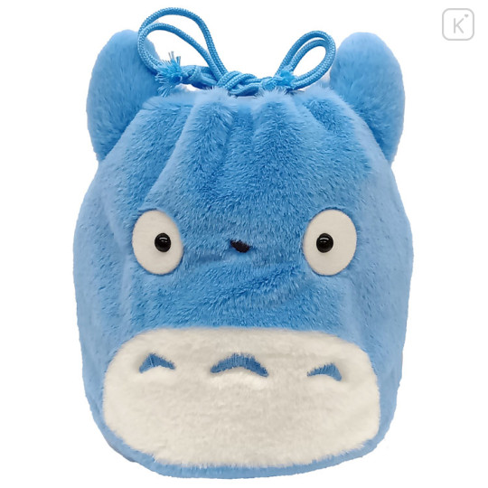 Japan Ghibli Plush Drawstring Bag - My Neighbor Totoro : Blue - 1