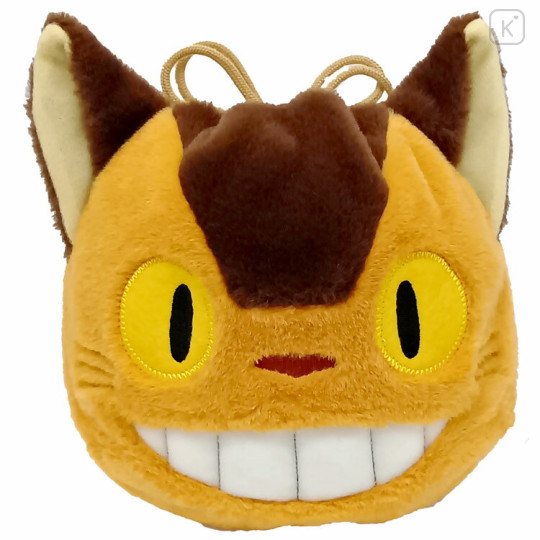 Japan Ghibli Plush Drawstring Bag - My Neighbor Totoro : Cat Bus - 1