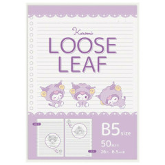 Japan Sanrio B5 26 Hole Loose Leaf Paper - Kuromi : Sleepy Sheep