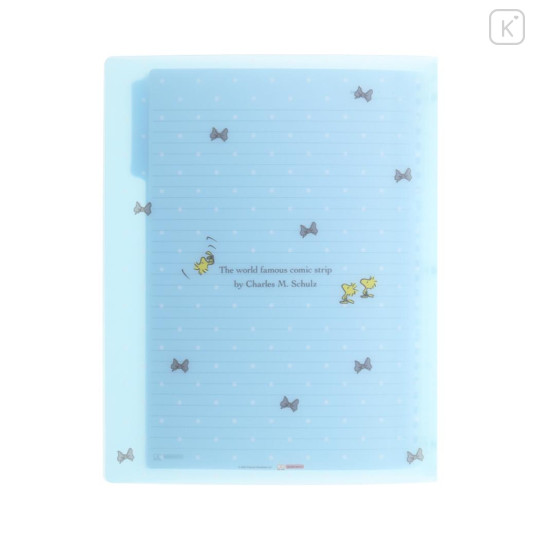 Japan Peanuts B5 26 Hole Binder - Snoopy & Woodstock : Bow - 3