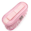 Japan Sanrio Vanity Pouch - Kuromi & My Melody : Dream Pink Frill - 3