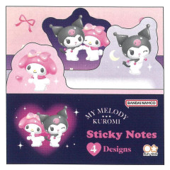 Japan Sanrio Die-cut Block Sticky Notes - Kuromi & My Melody : Dream