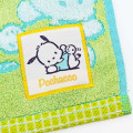 Japan Sanrio Jacquard Towel Handkerchief - Pochacco : All Over Pattern Green - 2