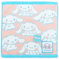 Japan Sanrio Jacquard Towel Handkerchief - Cinnamoroll : All Over Pattern Pink - 1