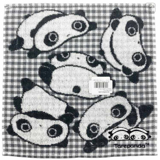 Japan San-x Jacquard Towel Handkerchief - Tarepanda : All Over Pattern Black - 1