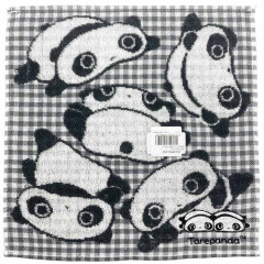 Japan San-x Jacquard Towel Handkerchief - Tarepanda : All Over Pattern Black