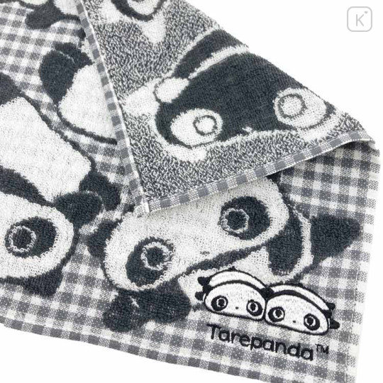 Japan San-x Jacquard Towel Handkerchief - Tarepanda : All Over Pattern Black - 2