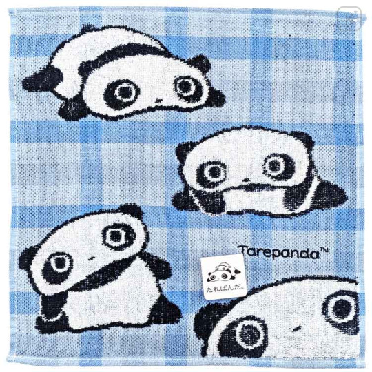 Japan San-x Jacquard Towel Handkerchief - Tarepanda : All Over Pattern Blue - 1