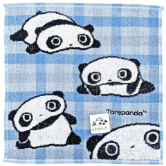 Japan San-x Jacquard Towel Handkerchief - Tarepanda : All Over Pattern Blue