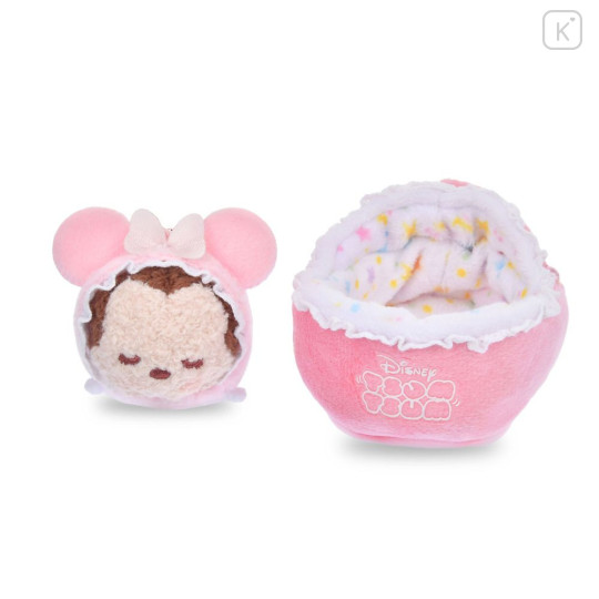Japan Disney Store Tsum Tsum Plush Keychain - Minnie : Baby Sleep - 2