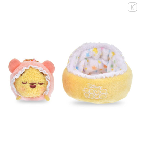 Japan Disney Store Tsum Tsum Plush Keychain - Pooh : Baby Sleep - 2
