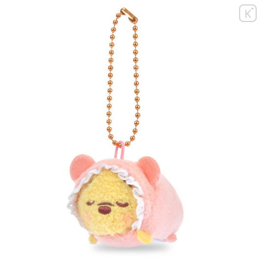 Japan Disney Store Tsum Tsum Plush Keychain - Pooh : Baby Sleep - 5
