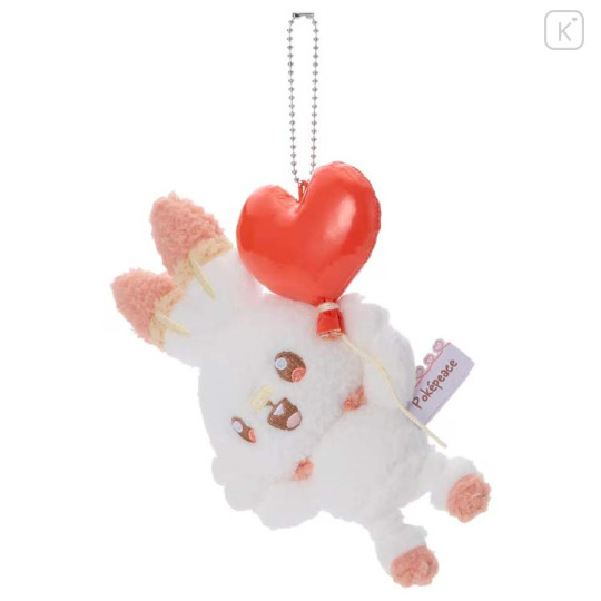 Japan Pokemon Plush Keychain - Scorbunny : Pokepeace Mellow Heart - 2