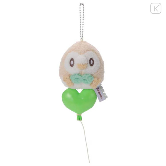Japan Pokemon Plush Keychain - Rowlet : Pokepeace Mellow Heart - 1