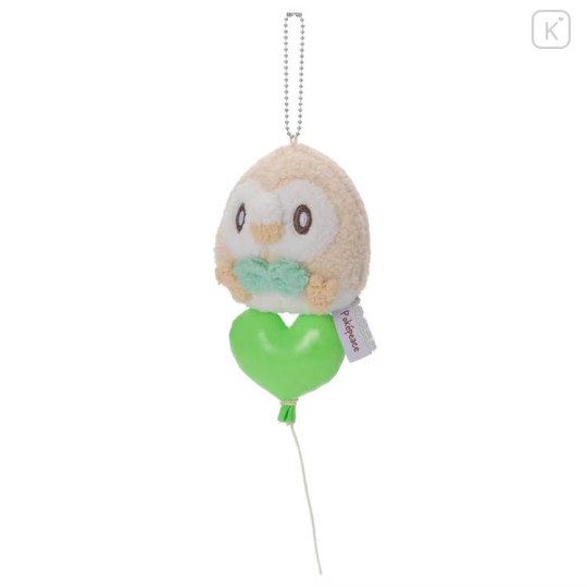 Japan Pokemon Plush Keychain - Rowlet : Pokepeace Mellow Heart - 2