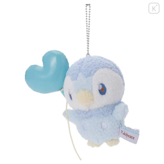 Japan Pokemon Plush Keychain - Piplup : Pokepeace Mellow Heart - 2