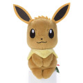 Japan Pokemon Chokkorisan Sitting Plush Doll - Eevee - 1