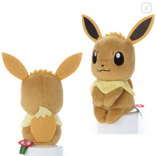 Japan Pokemon Chokkorisan Sitting Plush Doll - Eevee - 2
