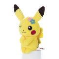 Japan Pokemon Chokkorisan Sitting Plush Doll - Pikachu : Flower - 2