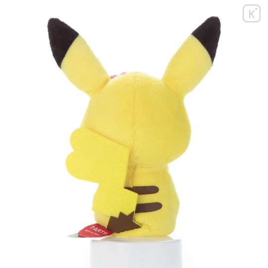 Japan Pokemon Chokkorisan Sitting Plush Doll - Pikachu : Flower - 3