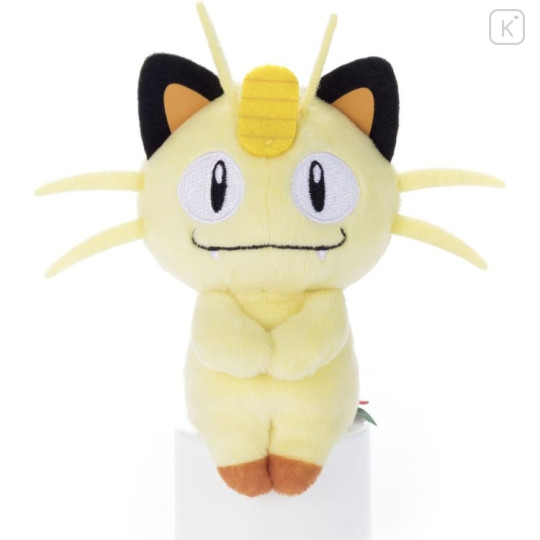 Japan Pokemon Chokkorisan Sitting Plush Doll - Meowth - 1