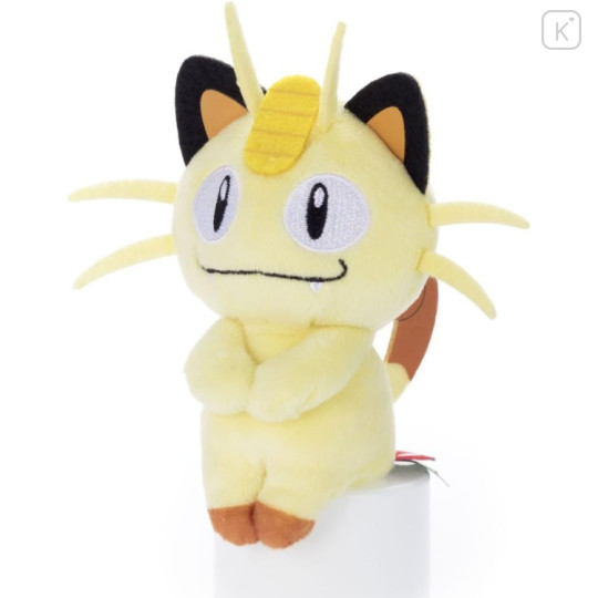 Japan Pokemon Chokkorisan Sitting Plush Doll - Meowth - 2