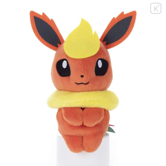 Japan Pokemon Chokkorisan Sitting Plush Doll - Eevee Evolution : Flareon - 1