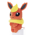 Japan Pokemon Chokkorisan Sitting Plush Doll - Eevee Evolution : Flareon - 2