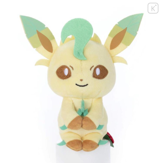 Japan Pokemon Chokkorisan Sitting Plush Doll - Eevee Evolution : Leafeon - 1