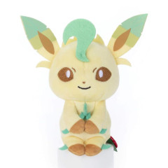Japan Pokemon Chokkorisan Sitting Plush Doll - Eevee Evolution : Leafeon