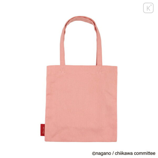 Japan Chiikawa Embroidered Mini Tote Bag - Chiikawa : Baby Pink Crying - 2