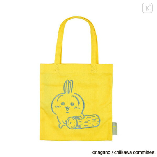 Japan Chiikawa Embroidered Mini Tote Bag - Usagi : Yellow Wood - 1