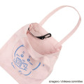 Japan Chiikawa Embroidered Mini Tote Bag - Furuhonya Kani-chan : Reading Pink - 3