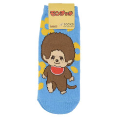 Japan Monchhichi Socks - Flower Blue Yellow
