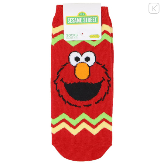 Japan Sesame Street Socks - Elmo Happy Face - 1