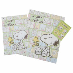 Japan Peanuts Letter Envelope Set - Snoopy & Woodstock : Comic Green