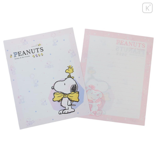 Japan Peanuts Letter Envelope Set - Snoopy & Woodstock : Big Bow Yellow - 2