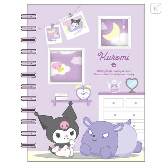 Japan Sanrio Sticker Book with Photo Pocket - Kuromi - 1