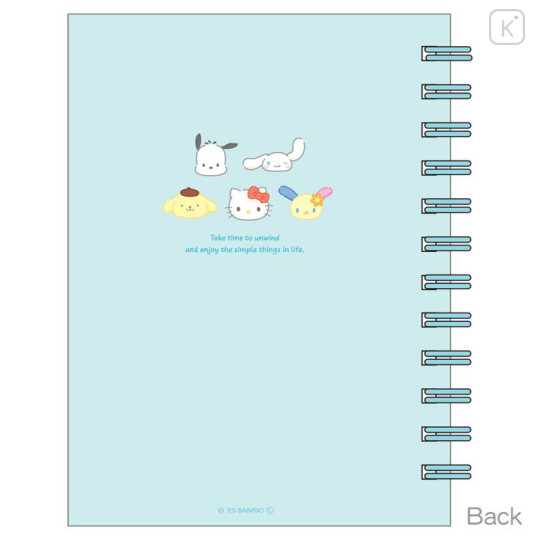Japan Sanrio Sticker Book with Photo Pocket - Relaxing at home - 3