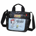 Japan Peanuts Rootote 2way Crossbody Shoulder Tote Bag - Snoopy & Woodstock : Lightweight Black Buddy - 1