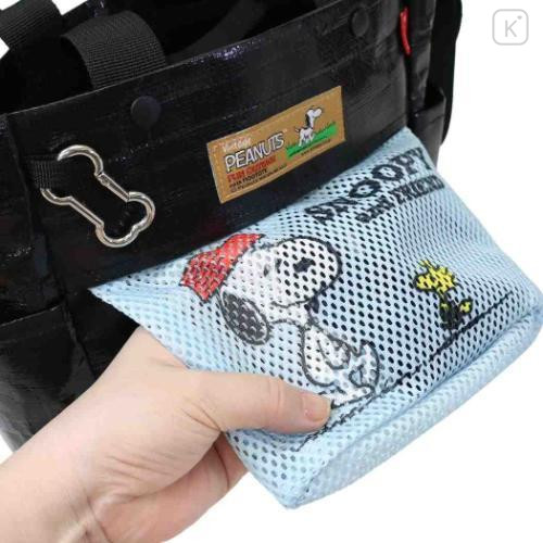Japan Peanuts Rootote 2way Crossbody Shoulder Tote Bag - Snoopy & Woodstock : Lightweight Black Buddy - 5
