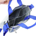 Japan Peanuts Rootote 2way Crossbody Shoulder Tote Bag - Snoopy : Lightweight Silver Blue - 3