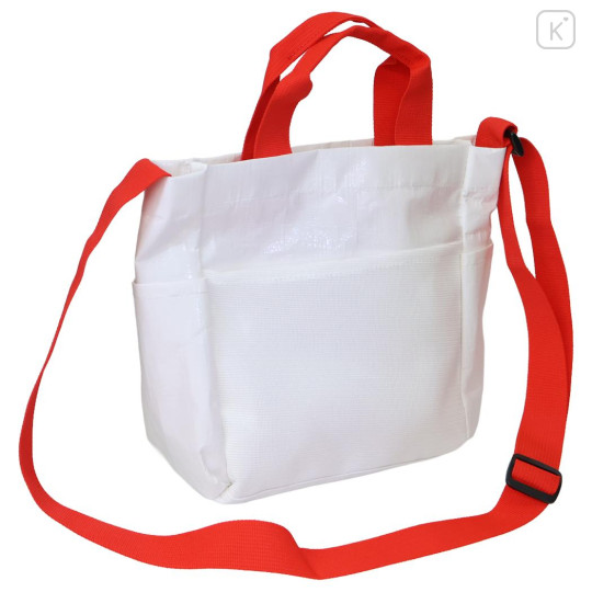 Japan Peanuts Rootote 2way Crossbody Shoulder Tote Bag - Snoopy : Lightweight White Red - 2