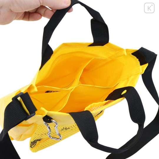 Japan Peanuts Rootote 2way Crossbody Shoulder Tote Bag - Snoopy & Woodstock : Lightweight Yellow Buddy - 3