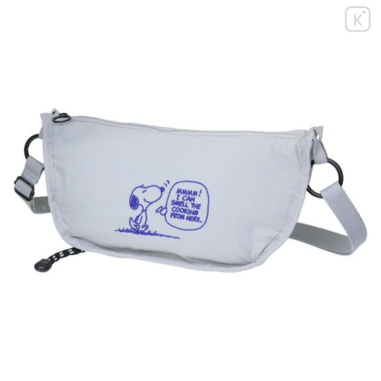 Japan Peanuts Rootote Shoulder Crossbody Bag - Snoopy : Grey Blue - 1