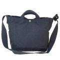 Japan Peanuts Rootote 2way Crossbody Shoulder Tote Bag - Snoopy : Black Glad You're Here - 2